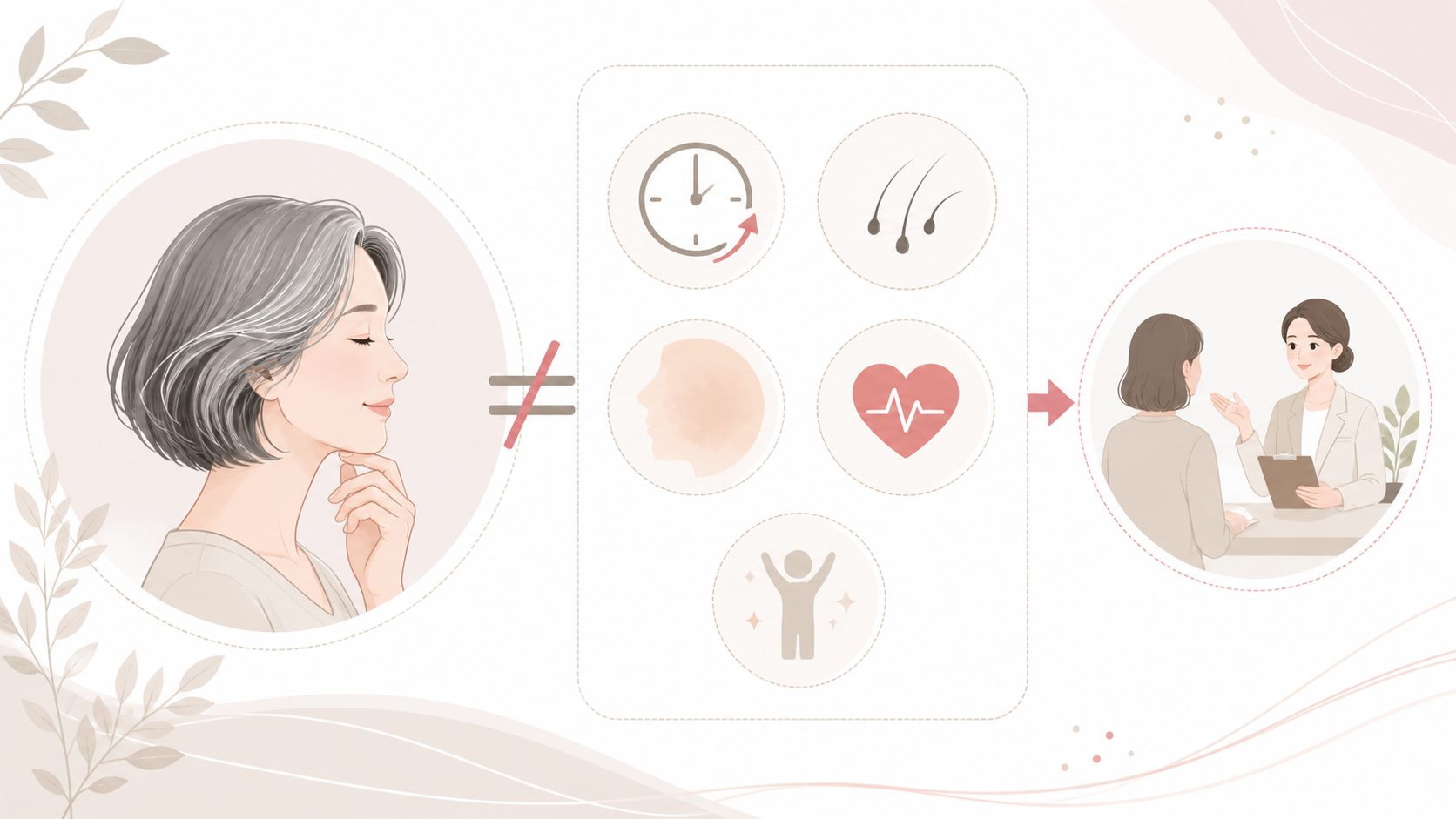 白髪と一緒に体調変化や脱毛があるときの相談目安