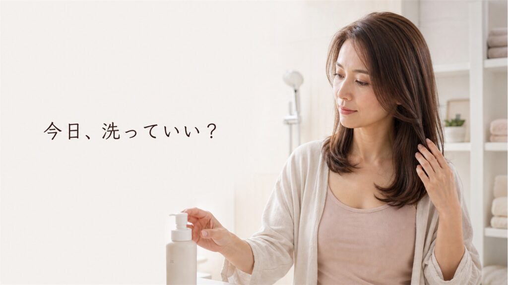 ヘアカラー当日にシャンプーするか迷う女性
